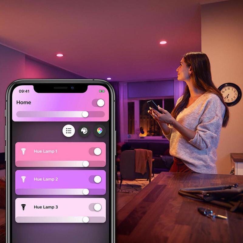 Kit Inicio Bombillas Inteligentes LED GU10 3x4.3W 350 lm PHILIPS Hue White Color