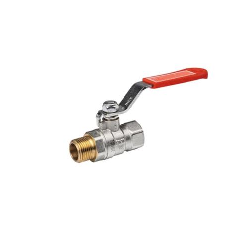 Válvula de esfera Tuller Teknik de latón mando palanca conexión rosca H 1 1/4" PN50