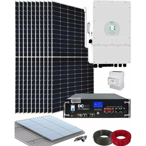 Kit Instalación Placas Solares con Inversor Deye Trifásico 5000W