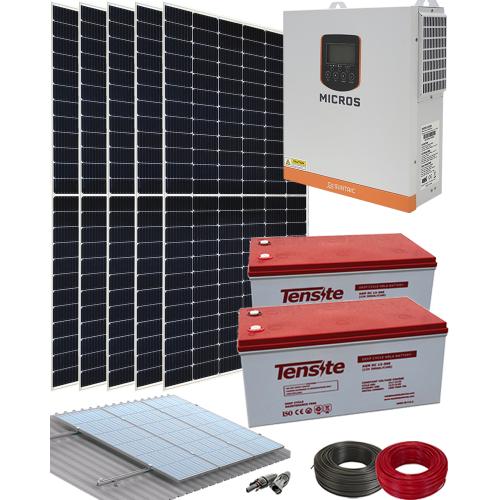 Kit Solar Aislado 3500W 24V Suntaic con Baterías AGM 300Ah