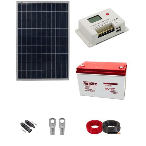 Kit Solar con Batería 100W