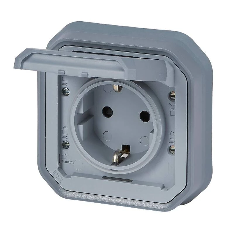 Base Enchufe Empotrable Exterior IP55 16A 2P+T LEGRAND PLEXO 069833L