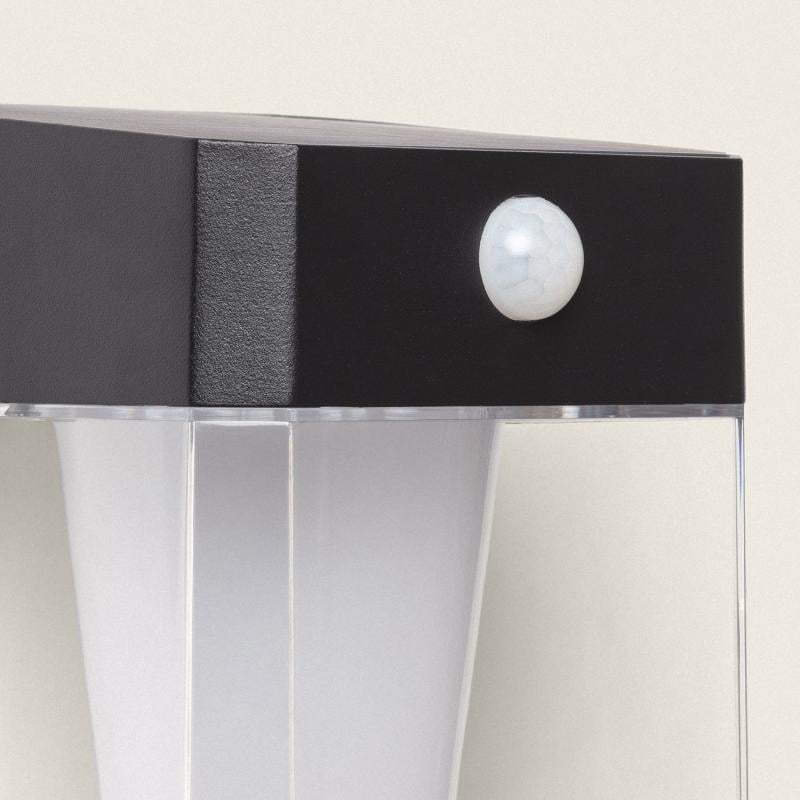 Aplique de Pared Exterior Solar LED 1,5W Aluminio con Sensor de Movimiento Efren Square