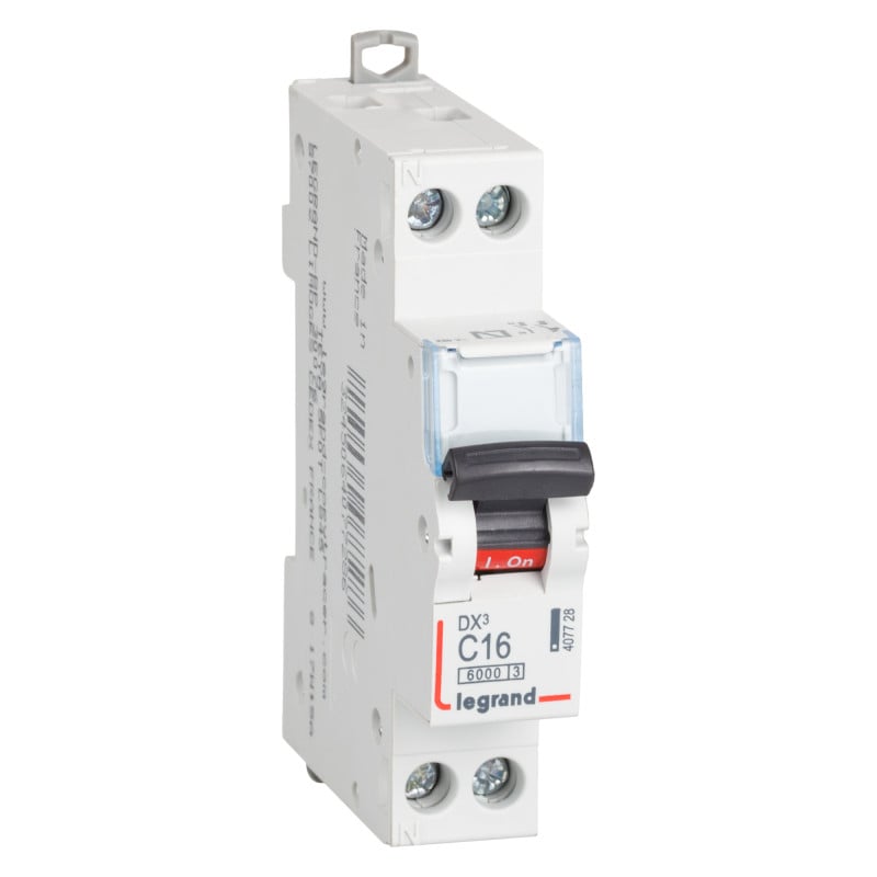 Interruptor Magnetotérmico Industrial 1P+N 10-32 A 10kA Curva C LEGRAND DX³ 407726