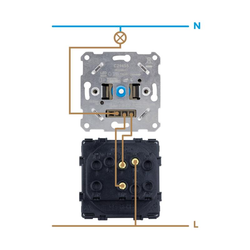 Regulador Interruptor Conmutado Universal LED TRIAC