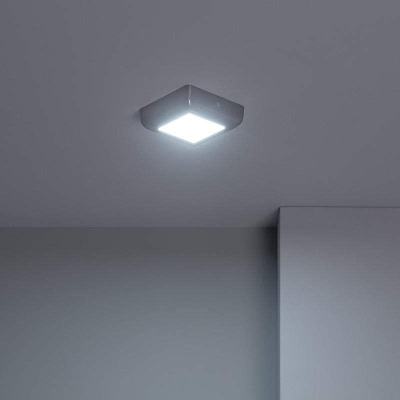 Plafón LED 6W Cuadrado Metal 120x120 mm Design Silver