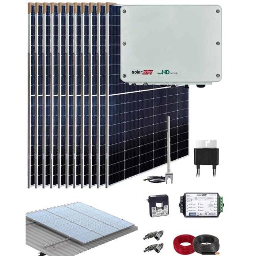 Kit Energía Solar Conexión Red SolarEdge 4000W 20000Whdia  Monofásico