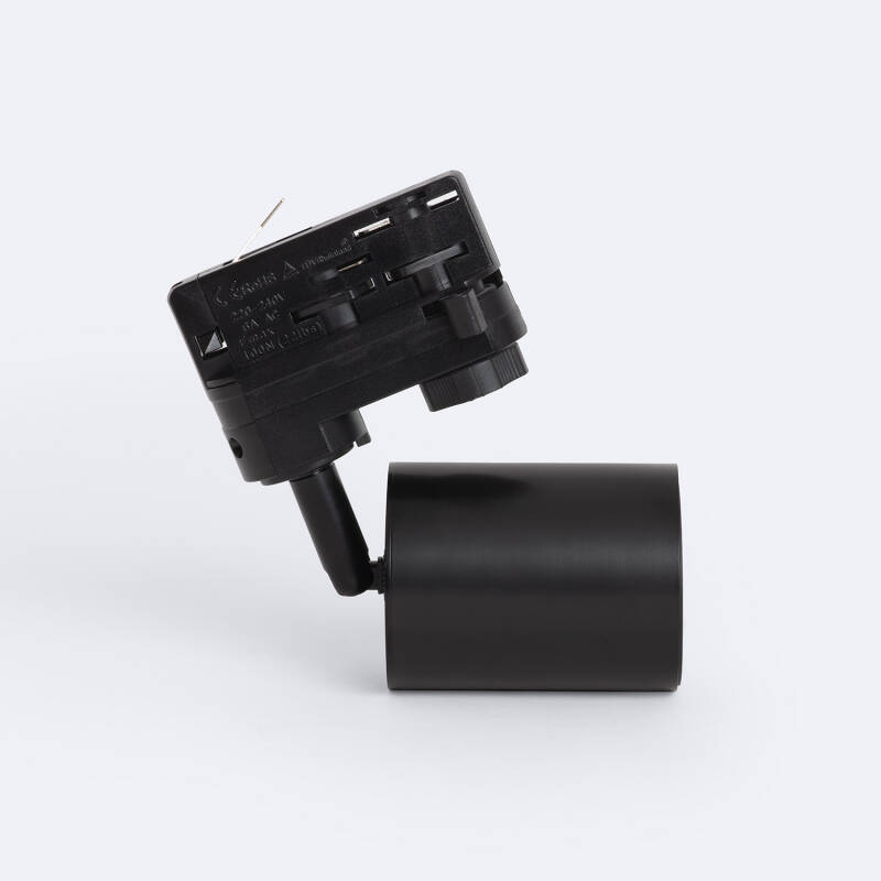 Foco Carril LED Trifásico 10W Regulable Mallet Negro