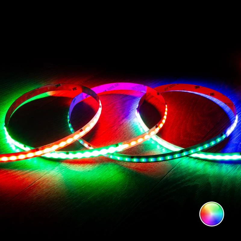 Tira LED Digital SPI 24V RGBIC COB 360 LED/m 5m Ancho 10mm Corte 5 cm IP20