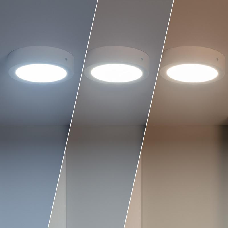 Plafón LED 12W Circular SwitchCCT Seleccionable Ø170 mm Regulación Compatible con Mando RF V2