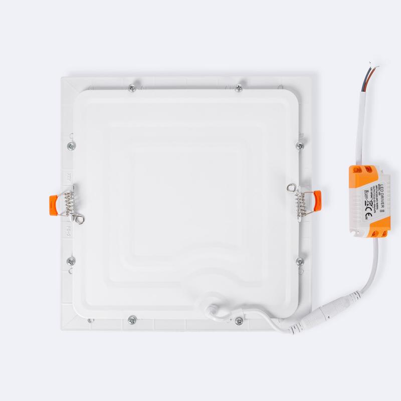 Placa LED 18W Cuadrada SuperSlim Corte 205x205 mm Pack de 2 Unidades
