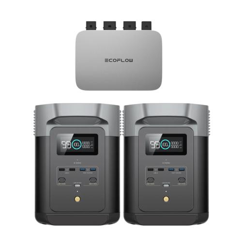 Kit Solar Balcón Ecoflow con Estación de Energía Delta 2 y Batería extra con Microinveror 800W PowerStream