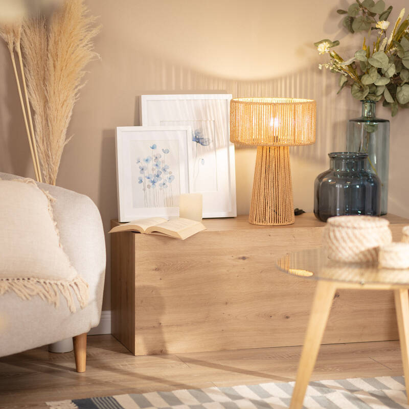 Lámpara de Mesa Papel Trenzado Kala Lilium
