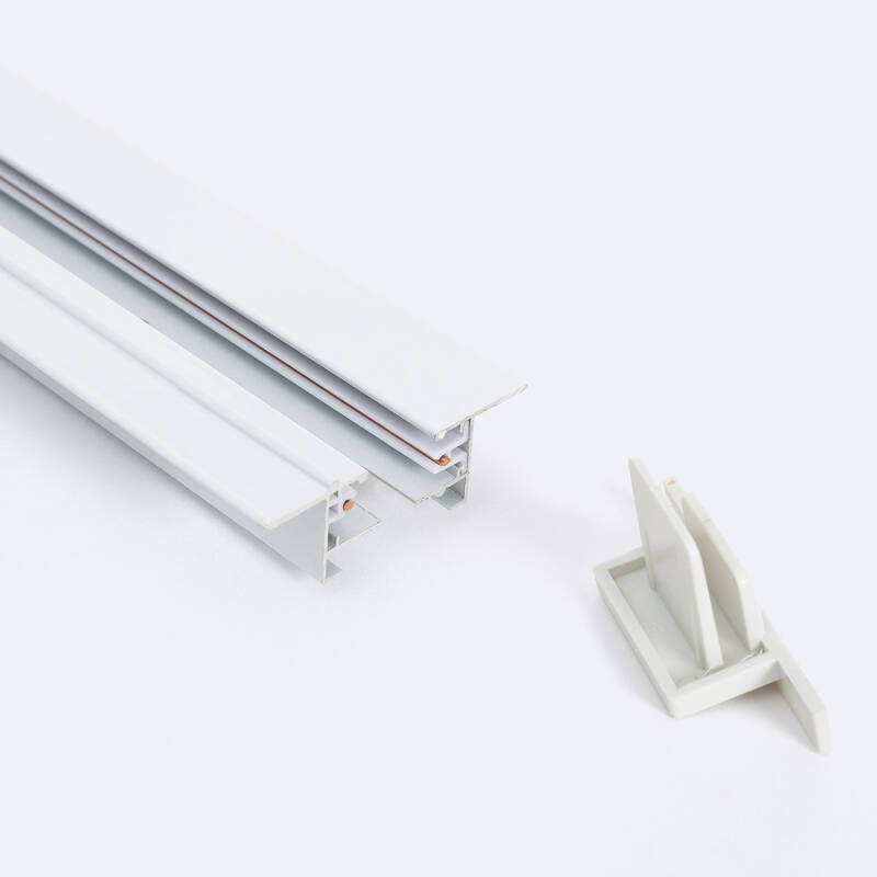 Carril Monofásico Empotrable Aluminio para Focos LED 1 Metro