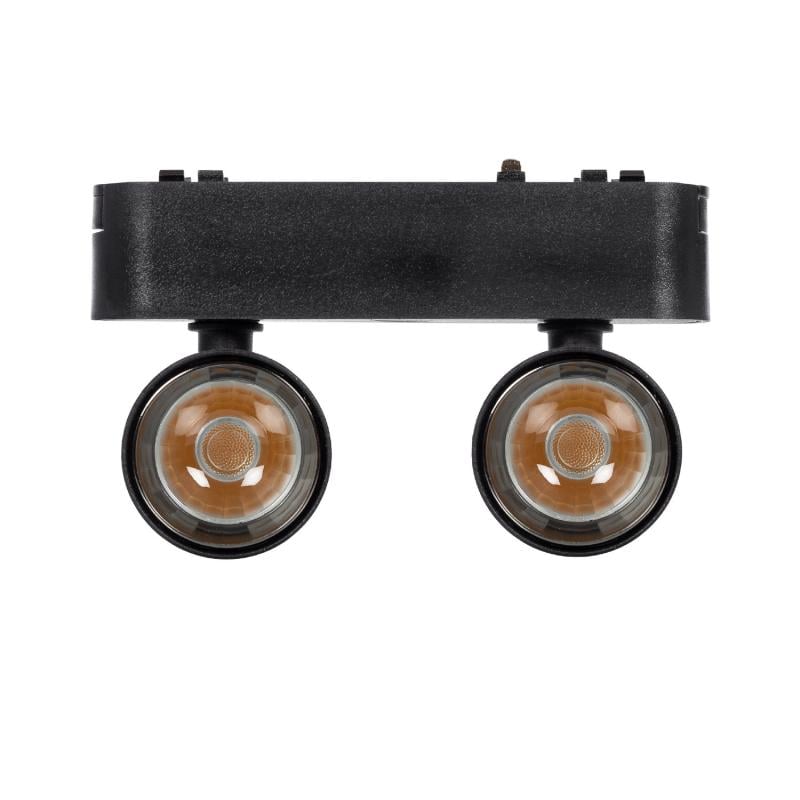 Foco Carril LED Magnético 25mm SuperSlim Doble 14W 48V Negro