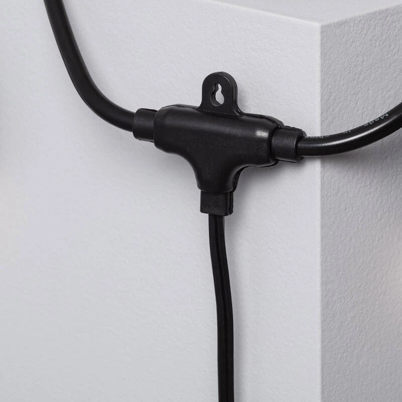Guirnalda Exterior con Bombillas LED E27 Filamento 5.5m IP65 Negro
