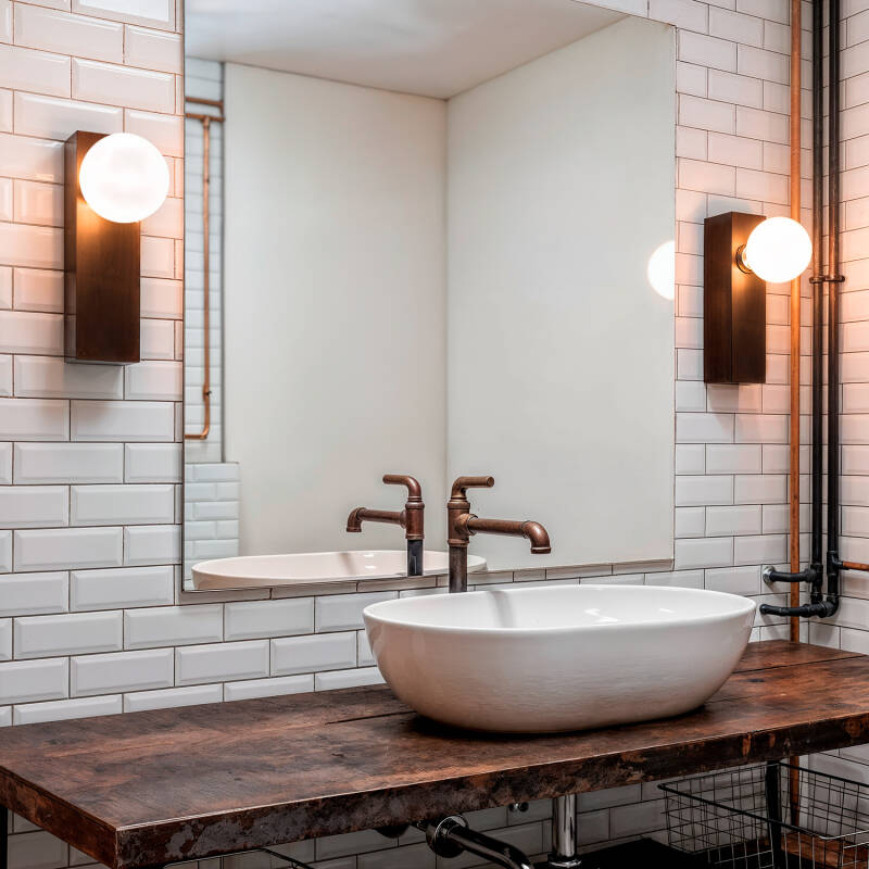 Lámpara de Pared Baño Metal Aizkra