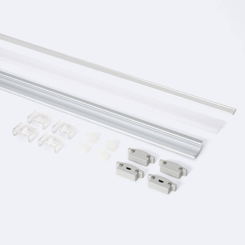 Perfil Aluminio Estanco IP65 Empotrable 2m para Tira LED hasta 8 mm