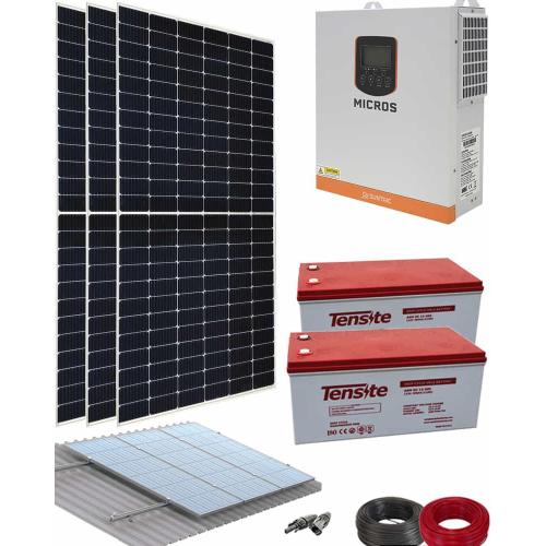 Kit Solar Aislada 3000W 24V 6700Whdia