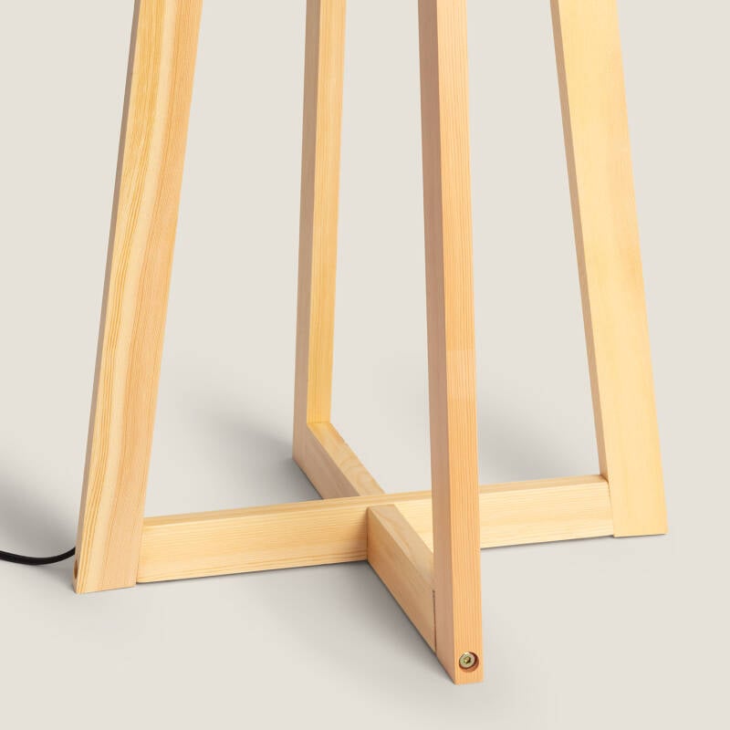 Lámpara de Pie de Madera Korsade