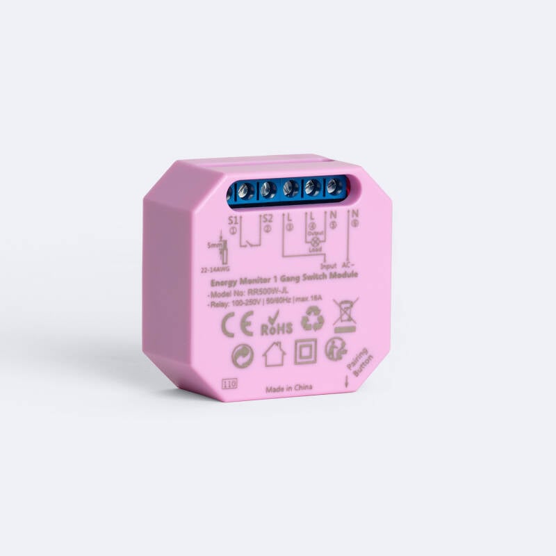 Interruptor  Medidor WiFi Compatible con Interruptor y Pulsador