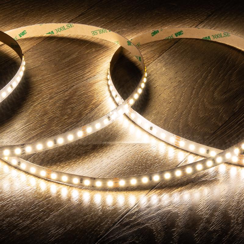 Tira LED 24V SMD 120 LED/m Bobina 20m Larga Distancia 10W/m 1250lm/m Ancho 10mm Corte 5cm IP20