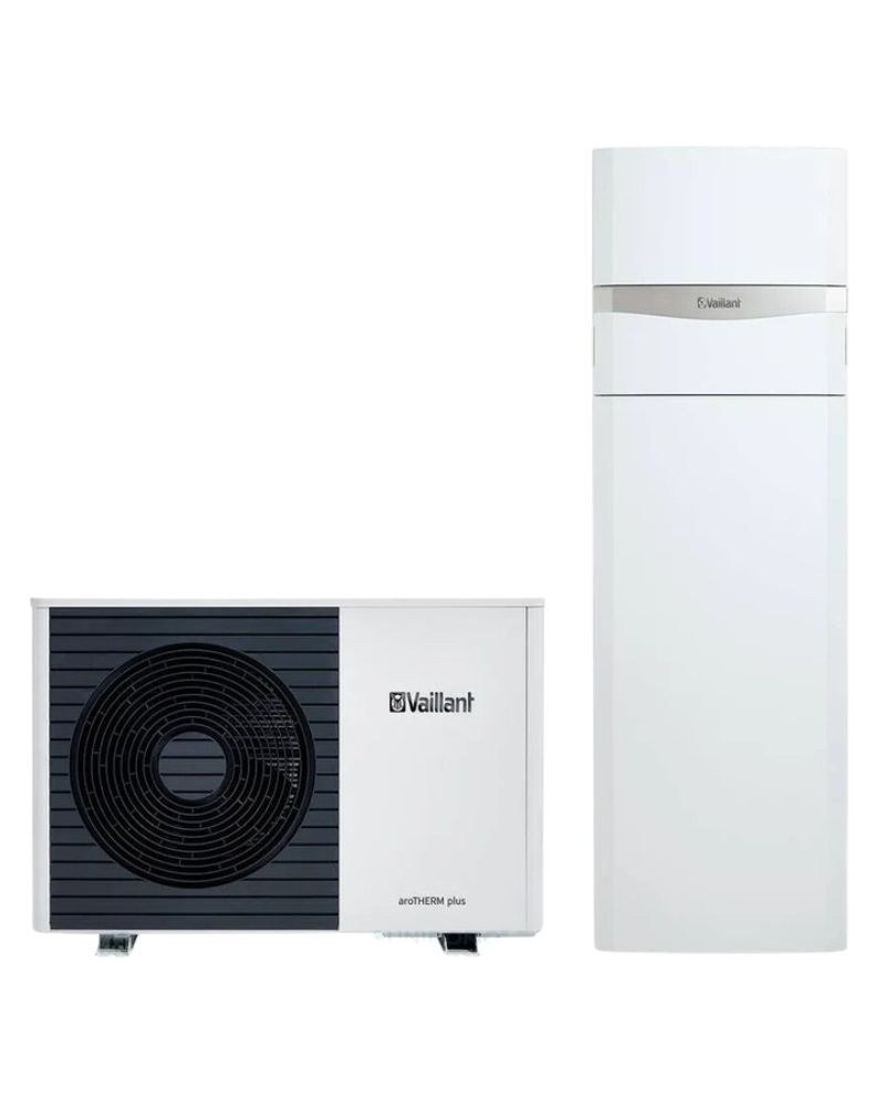 Kit Fancoil Aerotermia Alta Temperatura 14kW Vaillant AroTHERM Plus 12 con Torre Hidráulica y depósito 200L