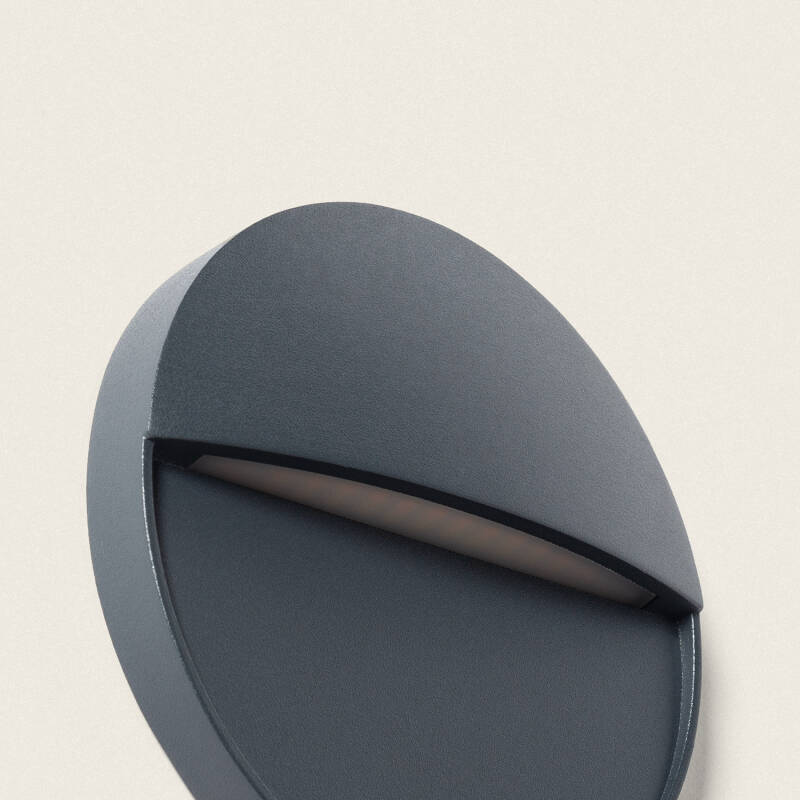 Aplique de Pared Exterior LED 3W CCT Seleccionable Superficie Circular Jade