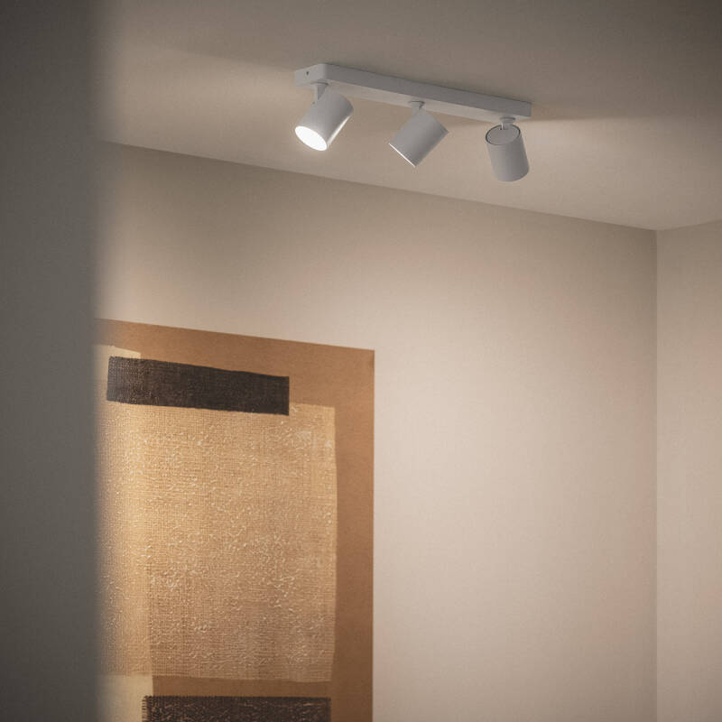 Lámpara de Techo Orientable Cora 3 Focos Blanco
