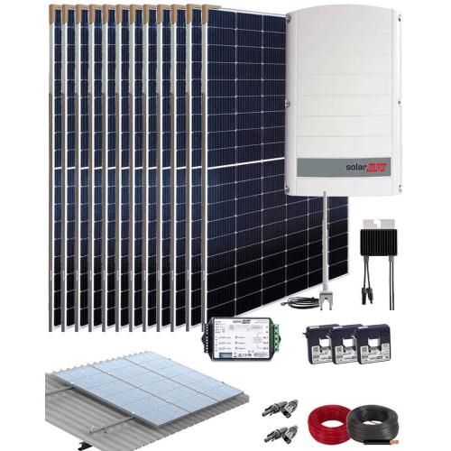 Kit Solar Trifásico 5000W SolarEdge 26000Whdia