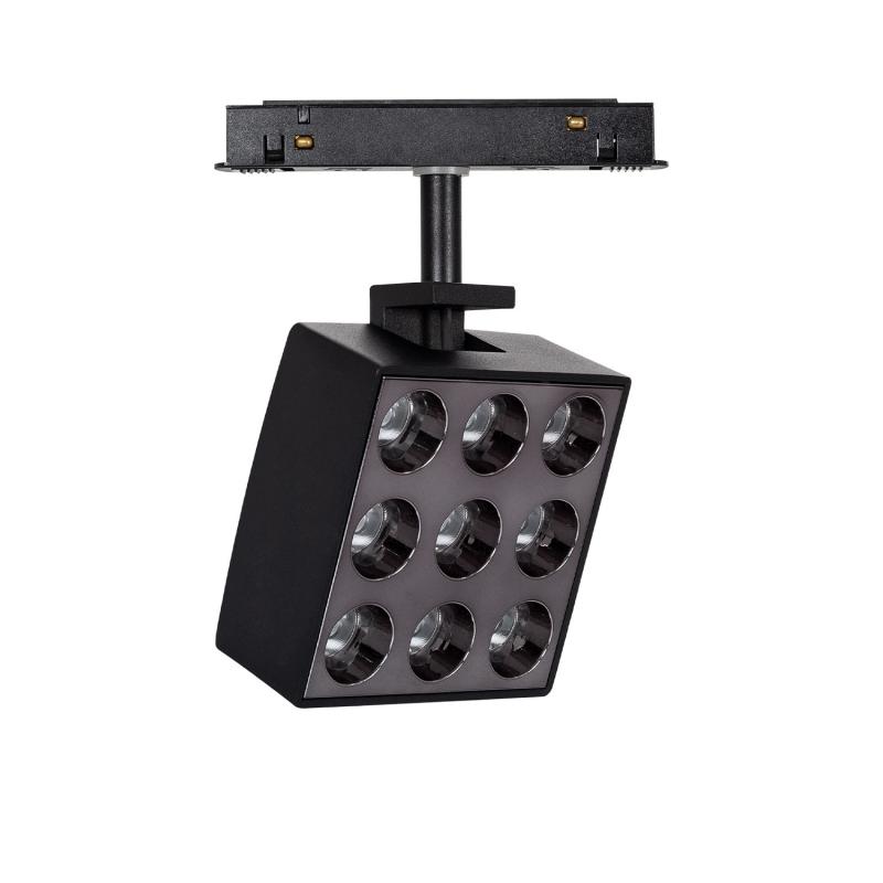 Foco Carril LED Magnético 20mm 15W Optic 48V Negro