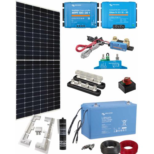 Kit Placa Solar Camper 500W con Instalación Eléctrica Completa