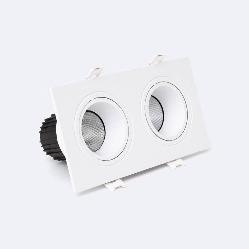 Downlight Cuadrado Basculante LED 18W Regulable Corte 75x155 mm