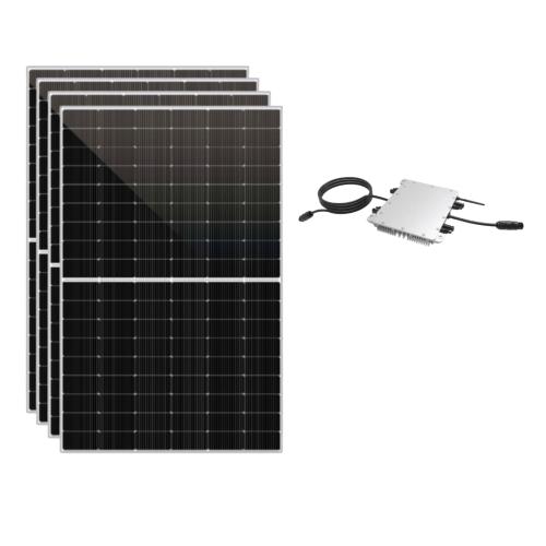 Kit Placas Solares para Balcón 2400W con Microinversor DEYE 2000W