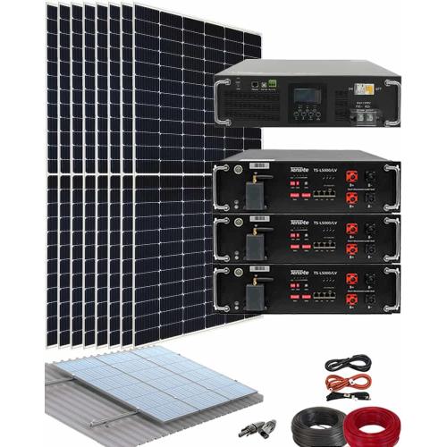 Kit para Instalar Placas Solares en Casa Aislada 5500W 48V Suntaic con Baterías de Litio 15kWh