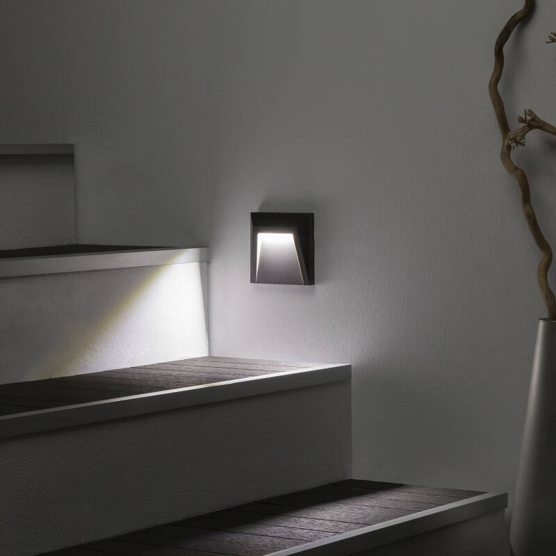 Baliza Exterior LED 1.5W Superficie Pared Antracita Clover