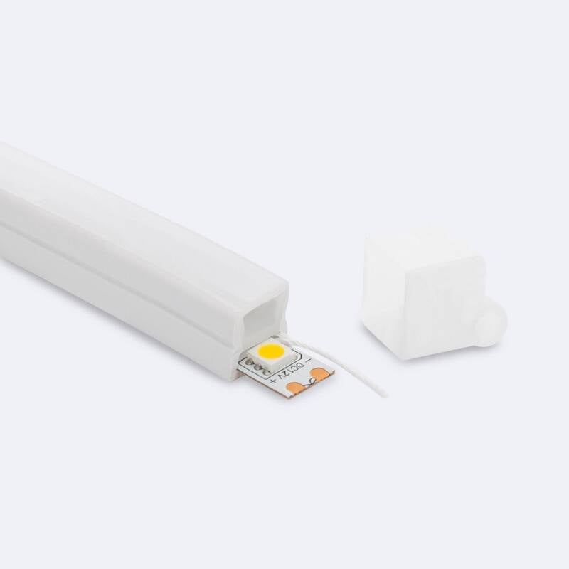 Perfil Neón SFLEX 12x12 Superficie/Empotrable Curva Vertical para Tira LED IP20 hasta 8 mm
