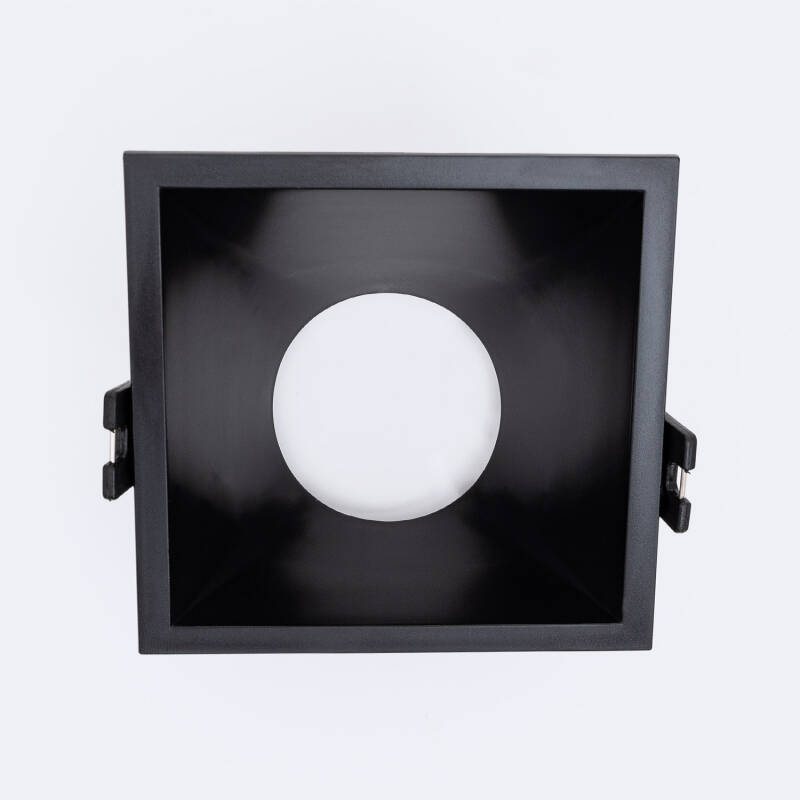 Aro Downlight Cuadrado 45º Bajo UGR para Bombilla LED GU10 / GU5.3 Corte 85 x 85 mm
