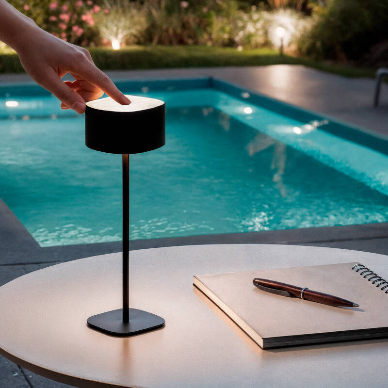 Lámpara de Mesa LED Portátil Exterior con Batería USB Recargable Mounka Square