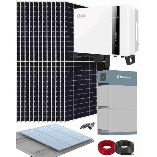 Kit Solar Híbrido Solis Trifásico 10kW 20100kWhaño