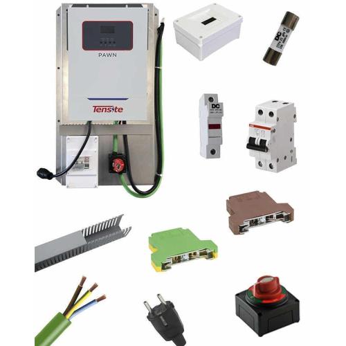 Inversor Cargador 3600W 24V MPPT Tensite Pawn premontado con protecciones