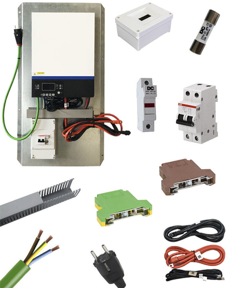 Inversor Cargador Voltronic VMIII 5000W 48V Litio Pylon premontado con protecciones