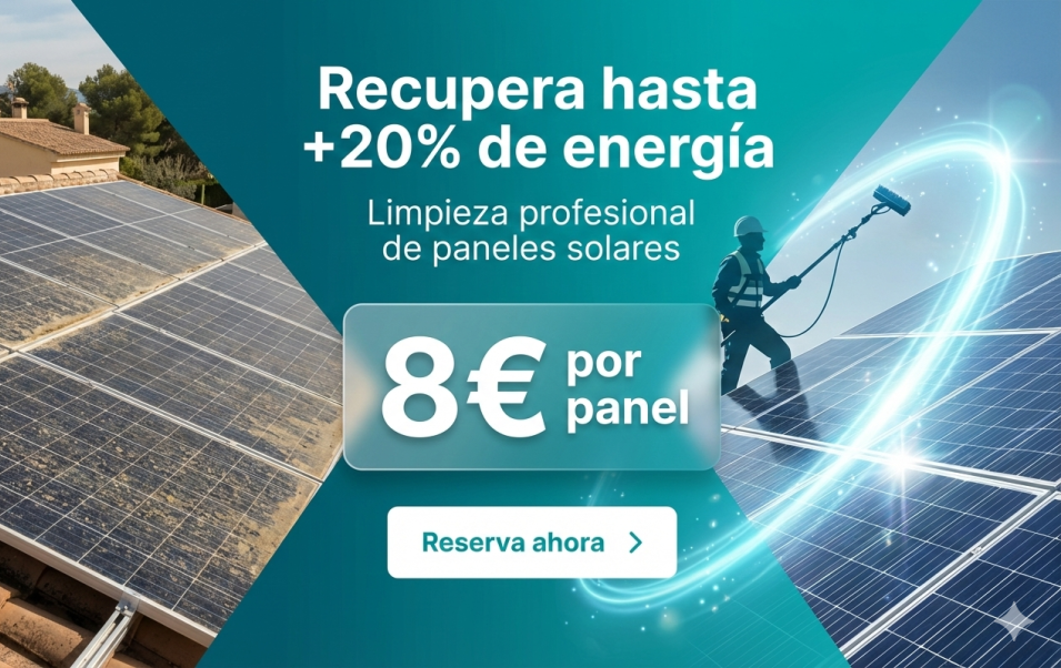 Limpieza Profesional de Paneles Solares 8€