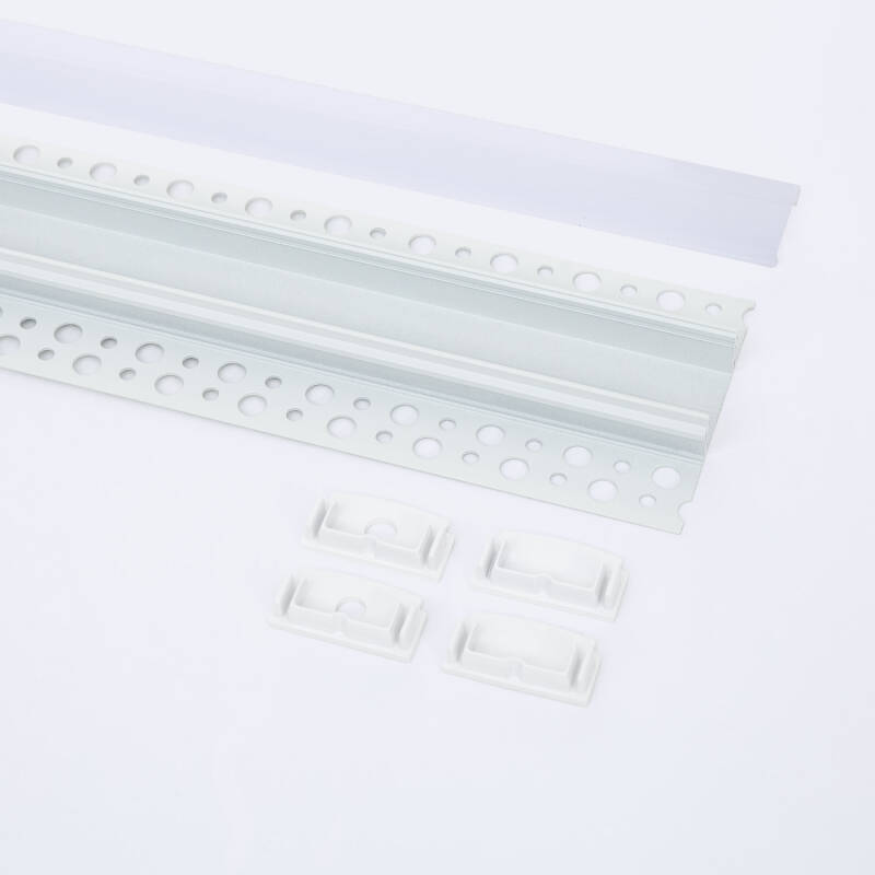 Perfil Aluminio Integrado en Escayola/Pladur para Tira LED hasta 20 mm
