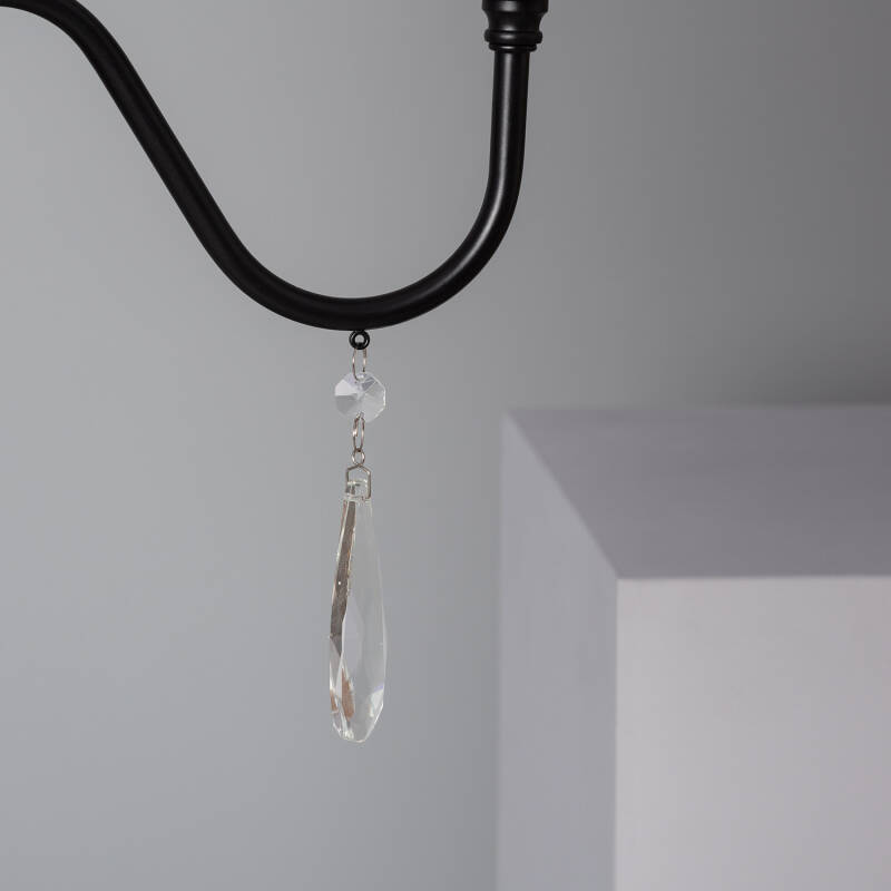 Lámpara de Araña Metal y Tela Zuri