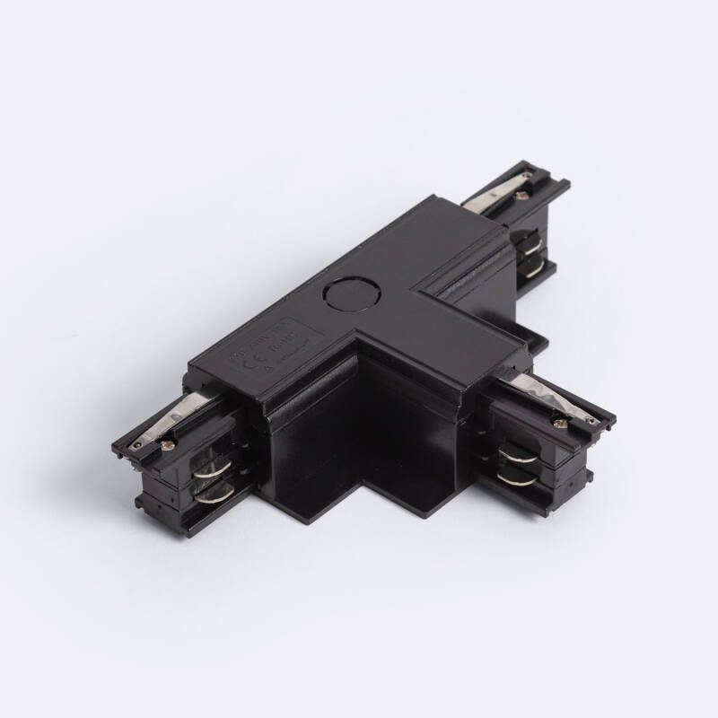 Conector 'Left Side' Tipo T para Carril Trifásico Empotrable Aluminio