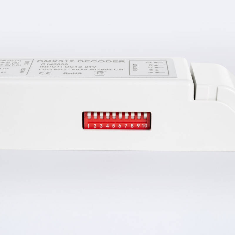 Controlador RGBW DMX512 Decoder 4 Canales