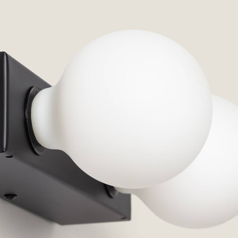 Lámpara de Pared Baño Metal 2 Focos Aizkra