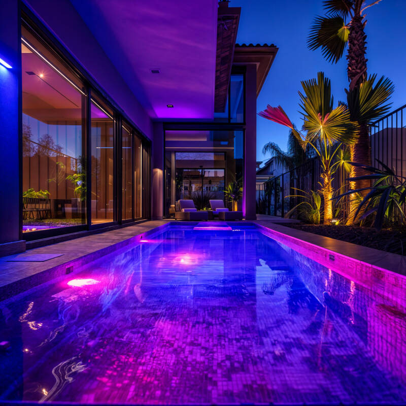 Foco Piscina Superficie LED RGB Sumergible 12V AC IP68 20W
