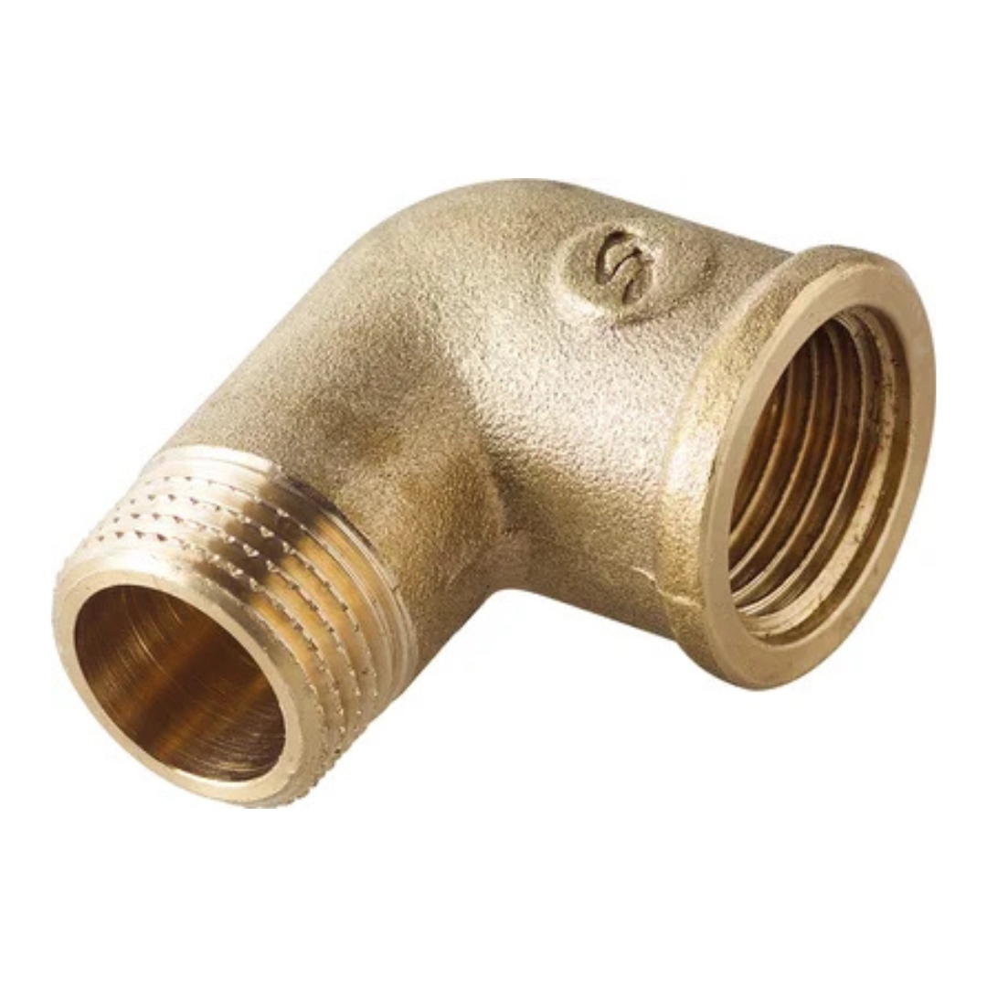Codo roscar 3/4" MH 90° latón Fig 092